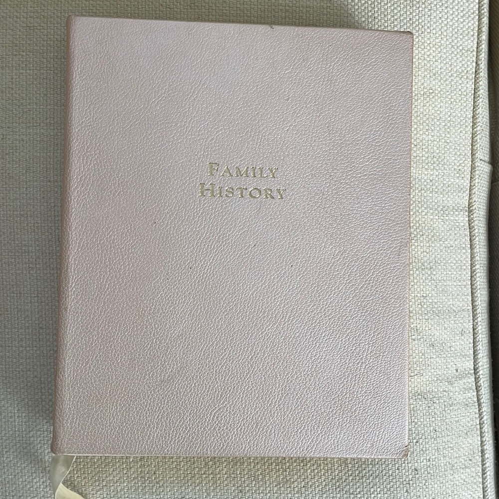 Family History blank daily journal